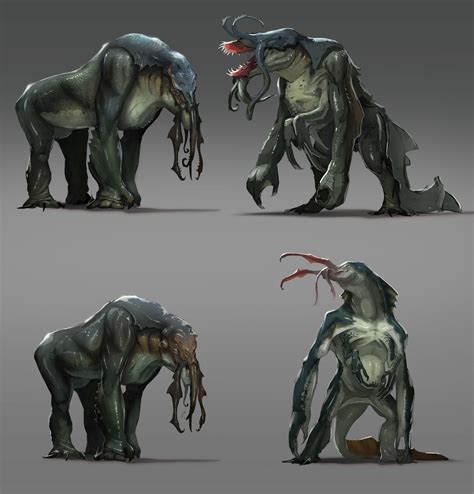 Artstation Monster Body Shapes Anthony Hutchings Monster Concept