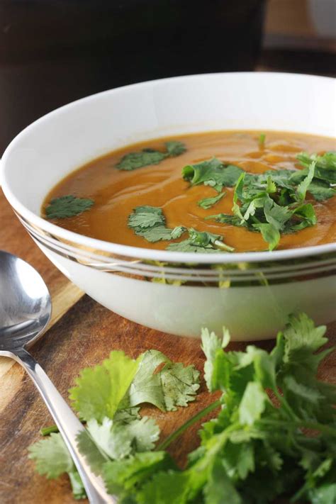 Slow Cooker Thai Pumpkin Red Lentil Soup Plus Favorite Crockpot