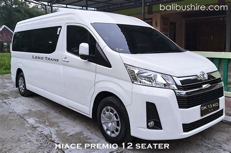 Toyota Hiace Premio 12 Seater Hire Bali Bali Bus Hire