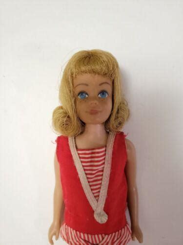 Original Vintage Skipper Barbie Doll Blonde Midge Head Mattel Skooter Swim
