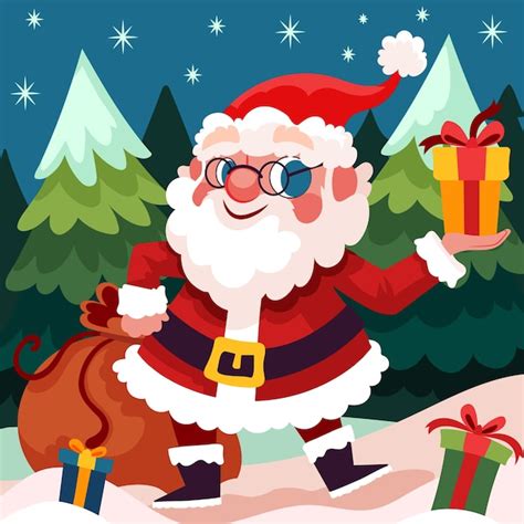 Ilustraci N De Dibujos Animados De Santa Claus Vector Gratis