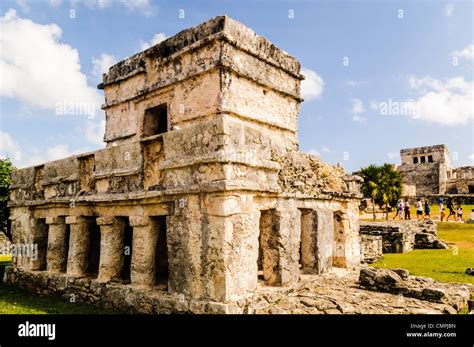 Temple Of The Frescoes Structure At The Maya Civilization Ruins Of