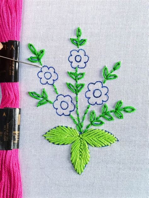 Seasonal Flower Design Embroidery Tutorial