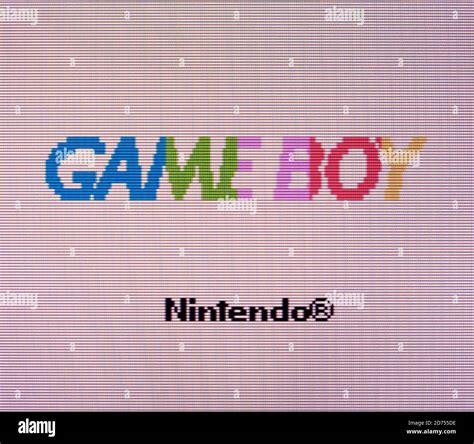 Boot Screen Nintendo Game Boy Color Videogame Editorial Use Only