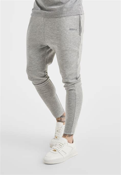 Siksilk Basic Jogginghose Grey Marl Grau Meliert Zalando De