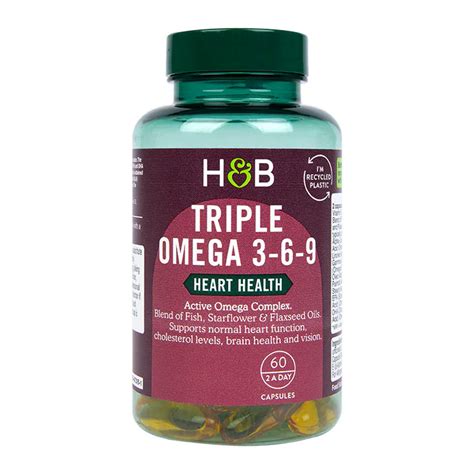 Handb Omega 3 6 9 1000 Mg 60 Capsules Heart Health Essential Fatty Acids