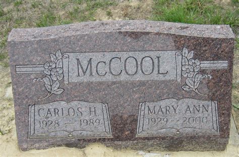 Mary Ann Mccool M Morial Find A Grave