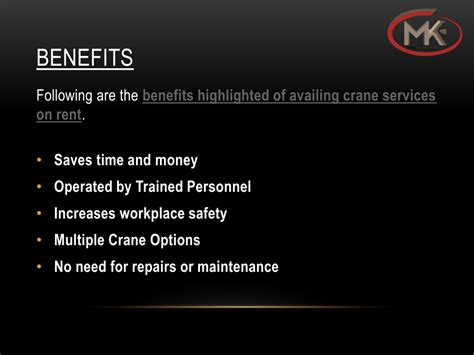 Ppt Benefits Of Availing Rental Crane Services Powerpoint