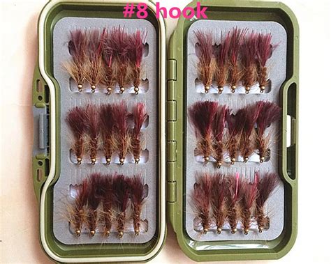 30pcs Size 8 Cdc Feather Wing Mayfly Dry Fly Rocky River Trout Fishing