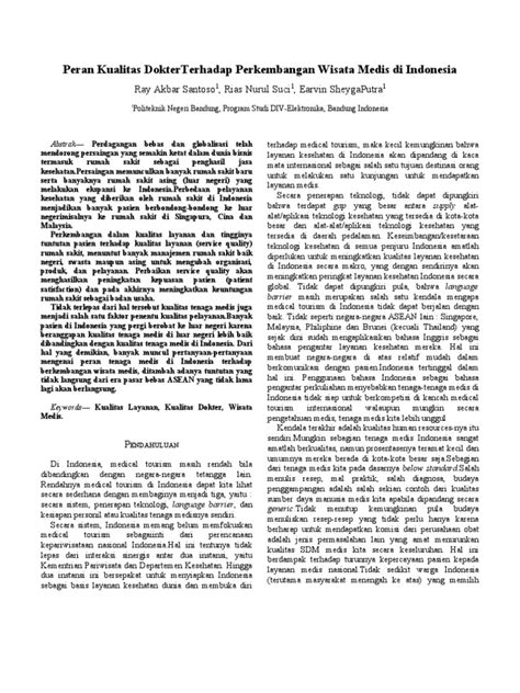 Medical Tourism Paper Pdf Pengembangan Diri
