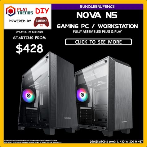 GAMEMAX NOVA N5 BUDGET CHEAP GAMING PC WORKSTATION BUILDS | INTEL CORE ...