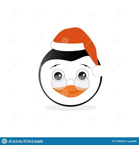 Merry Christmas Vector Card with Funny Penguin. Stock Vector - Illustration of greeting ...