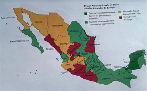 El Mapa De Los Estados Más Y Menos Peligrosos De México Según Estados Unidos Centro Informativo