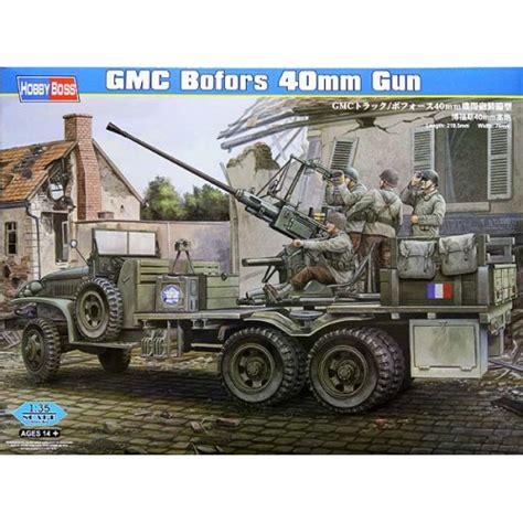 Gmc Bofors 40mm Gun 135 Scale Hobbyboss 82459