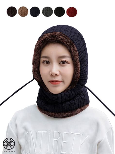 Clothing Shoes And Accessories Women Winter Warm Knit Hat Scarf Set Ear