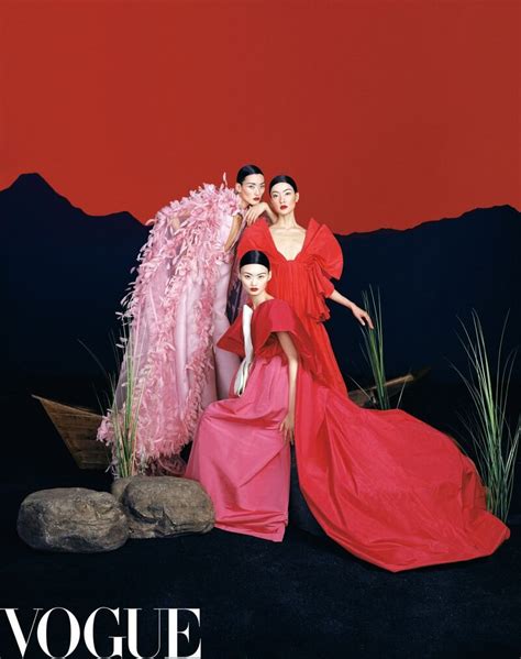 Leslie Zhang Captures Valentino Reds For Vogue China February 2020