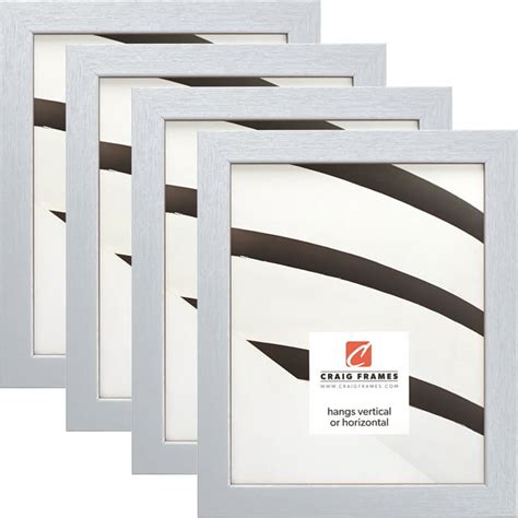 Craig Frames Essentials 18x24 Inch Picture Frame Brushed Silver Set