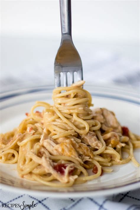 Slow Cooker Rotel Chicken Spaghetti Recipes Simple