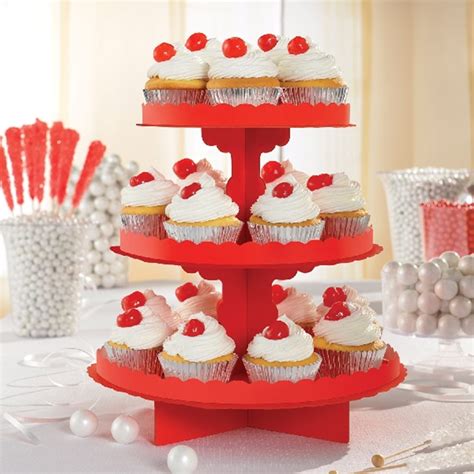 Stand Para Dulces Y Cupcakes Rojo Manzana My Karamelli