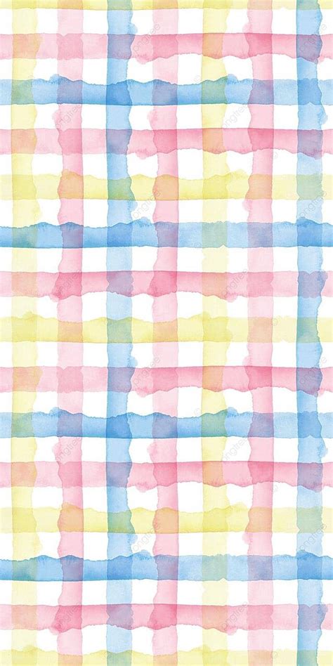 Colorful Plaid Watercolor Check Pattern For Fabric And Paper Photo