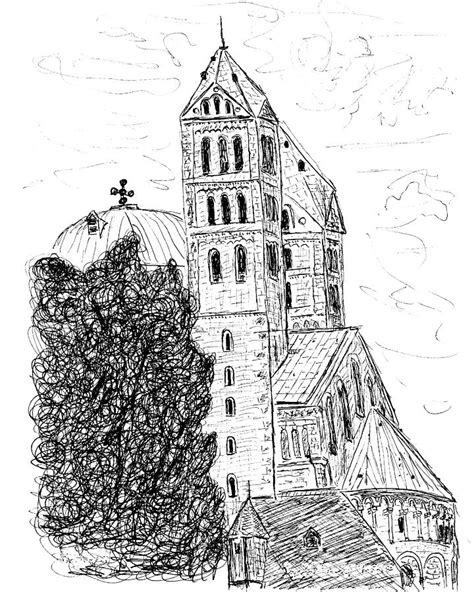 The Speyer Cathedral Drawing by Ben Bohnsack - Pixels