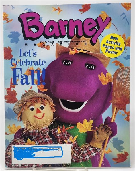 Barney Magazine Vol 1 And 2 September October 1997 Let S Celebrate Fall 4544102967