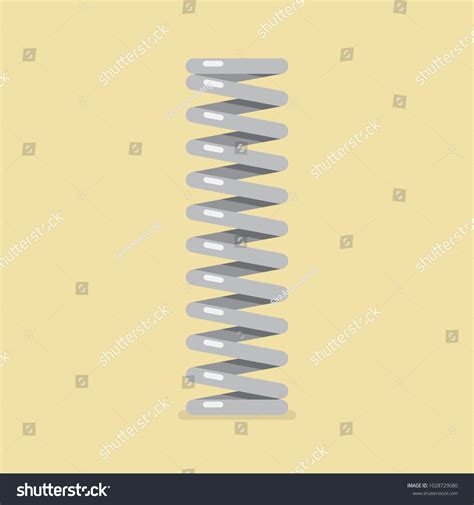 Elastic Metal Spring Vector Illustration Stock Vector Royalty Free