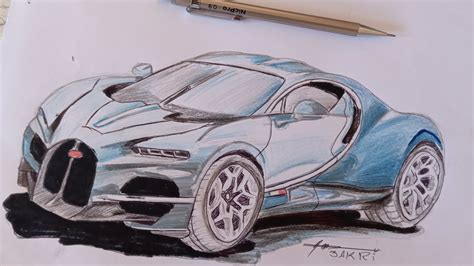 How A Draw Bugatti Tourbillon Art Bakri Lahcen Youtube