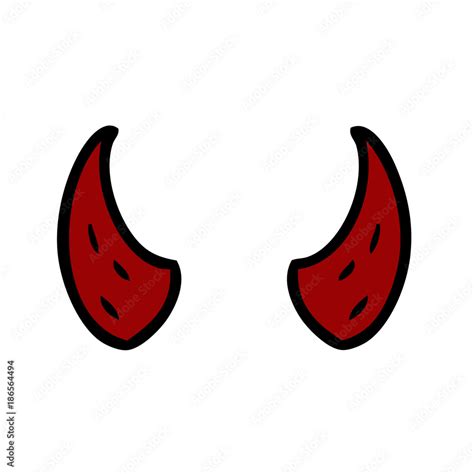 cartoon devil horns Stock Vector | Adobe Stock