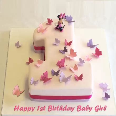 1st Birthday Baby Girl Cake | Buy One Digit Cake