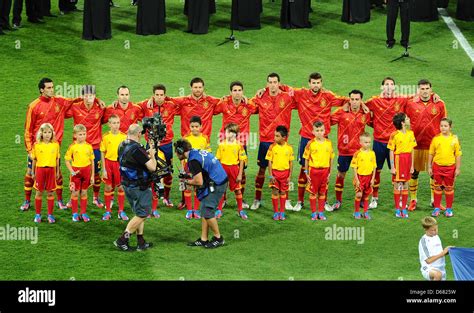 Team Spain during the UEFA EURO 2012 final soccer match Spain vs. Italy ...