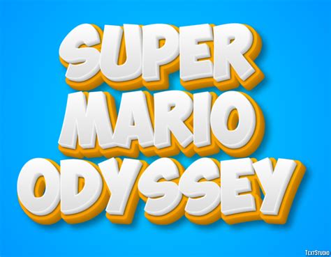 Super Mario Odyssey Text Effect And Logo Design Videogame