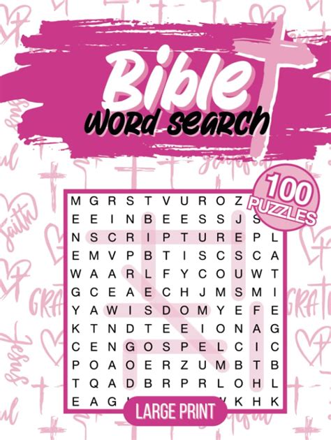 Bible Word Search 100 Inspiring Large Print Bible Verse Word Searches For Women Adults