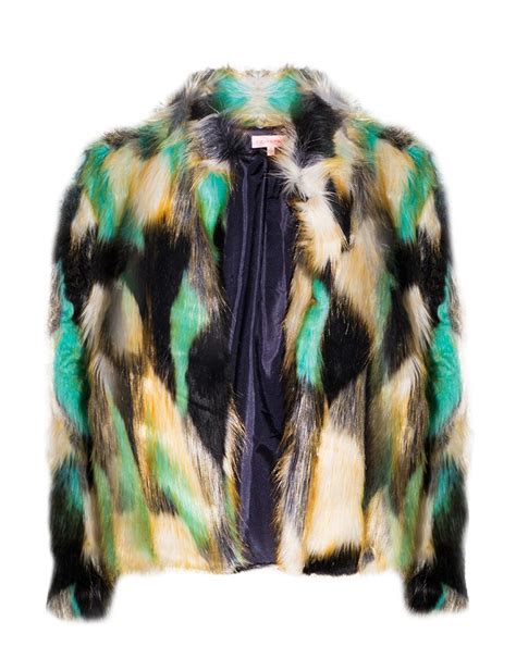 Lyst Pixie Market Multi Color Faux Fur Coat