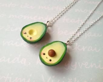 Herz BFF Avocado Halskette Beste Freundin Halskette Veganer Etsy