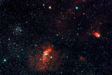 Amas Ouvert M 52 Et Nebuleuses NGC 7635 Et 7538