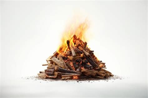 Premium Ai Image Bonfire Isolated On White Background