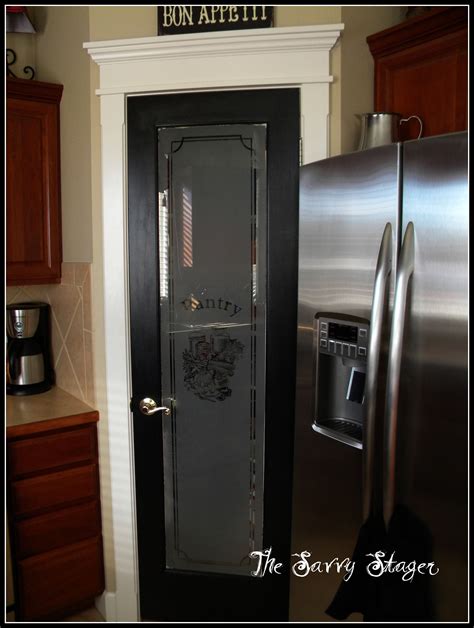 Adding Style To Your Kitchen With A Black Pantry Door With Glass