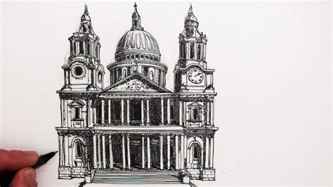 How To Draw Famous Buildings St Paul S Cathedral London YouTube