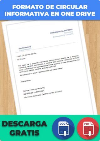 Circular Informativa Ejemplos Formatos Word Excel