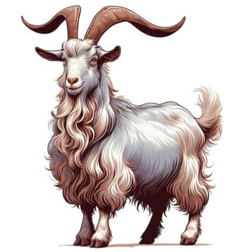 D Cute Goat Vector Illustration Cartoon Isolated Cute Goat Vector