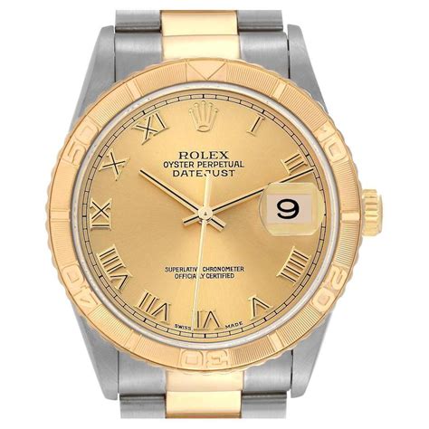 Rolex Datejust Steel Yellow Gold Champagne Dial Vintage Mens Watch 1601