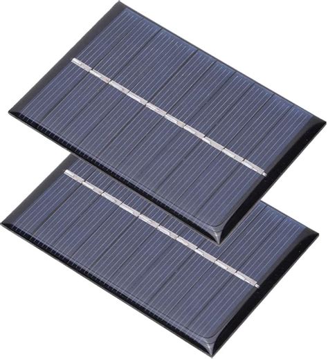 2Pcs 0 6W 5V Polysilicon Panel Solar Generador Solar Porttil Mdulo