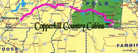 Map & Directions | Copperhill Country Cabins