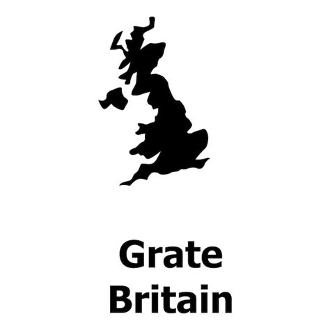 Icono de mapa de inglaterra ilustración simple del icono de vector de