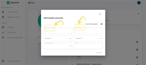 Como Atualizar Dados Pessoais Na Plataforma Da Kultivi