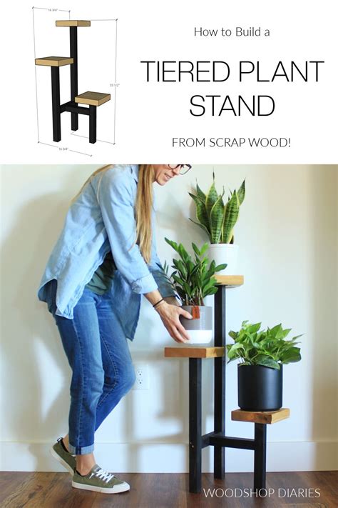 Diy Tiered Plant Stand From Scrap Wood Diy Plant Stand Plant Stand Tiered Plant Stand Indoor