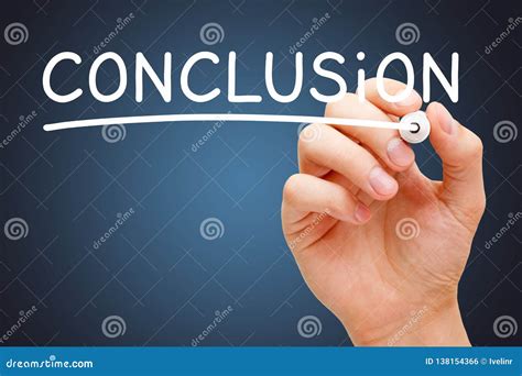 Word Conclusion Handwritten With White Marker Stock Photo Image Of