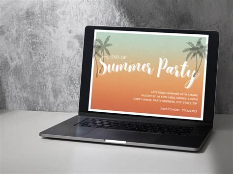 Editable End Of Summer Party Invitation Goodbye Summer Etsy Australia