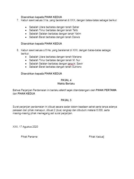 Contoh Surat Pernyataan Pembagian Harta Bersama Surat Permohonan The